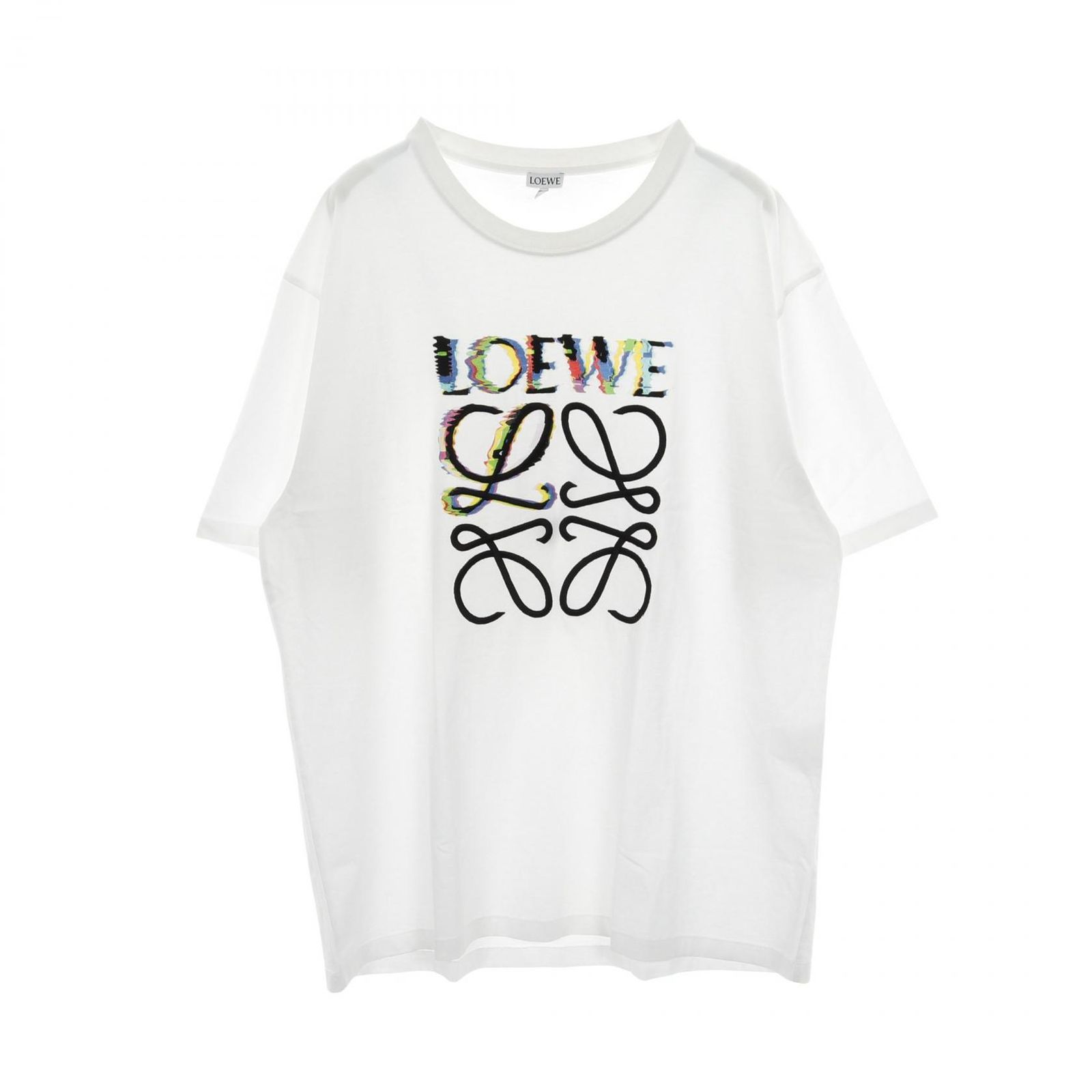 ロエベ LOEWE カットソー グリッチ アナグラム H526Y22J61 コットン Tシャツ メンズ Used A