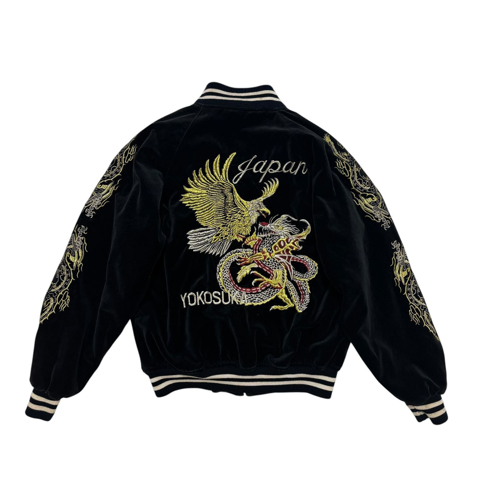 90s MODERN VOICE ベロア　刺繍　スカジャン　アメカジ　ゆるだぼ 90s MODERN VOICE ベロア 刺繍 スカジャン アメカジ ゆるだぼ