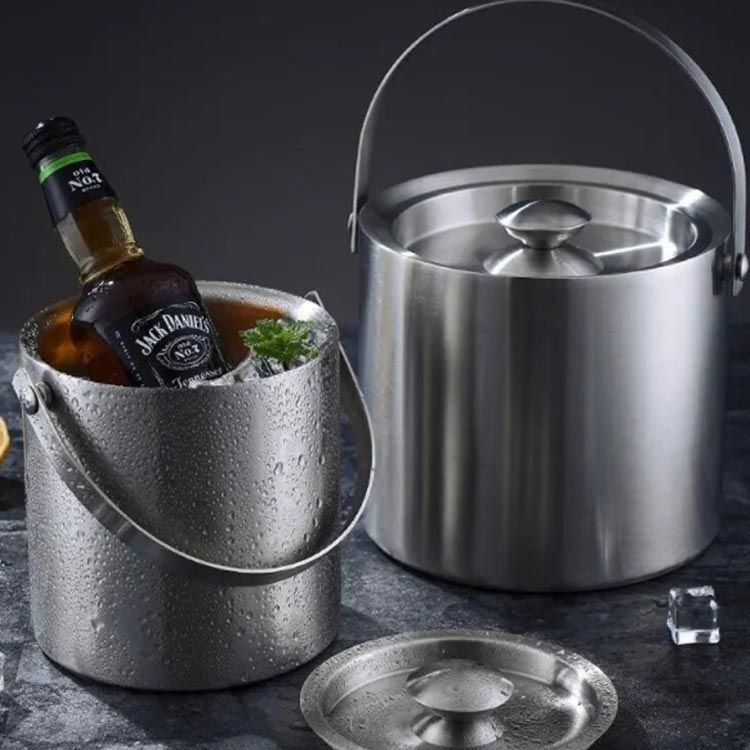 アイスバケット アイスペール 2.0L 氷入れ 溶けにくい セット 真空二重