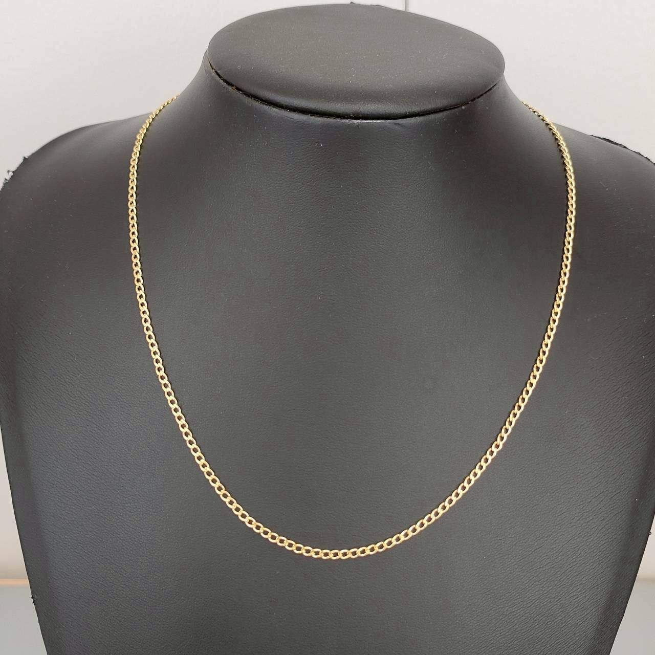 18金 K 18 イタリー 喜平調中空ネックレス レディース 2.48 g 44.5㎝ D 528