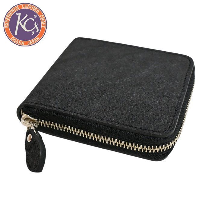 KC s ケイシイズ ビルフォールド 姫路黒桟革 ラウンドジップ ウォレット エレファント 品 二つ折り財布 財布 象革 ケーシーズ kcs-2025aw-e