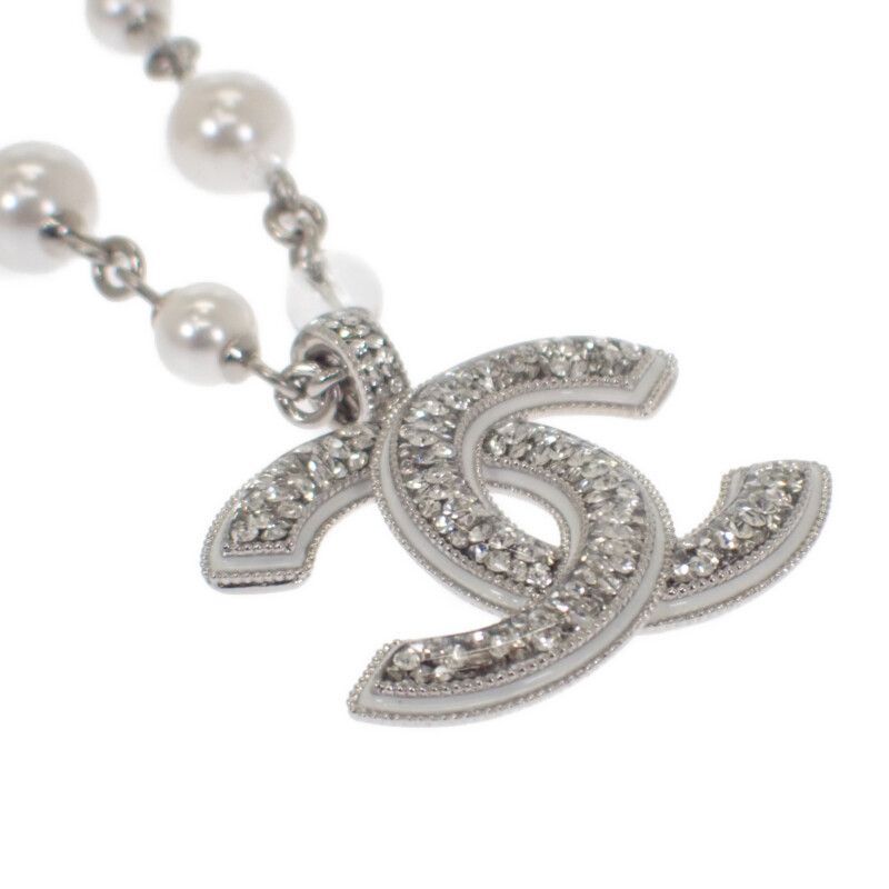 CHANEL】CHANEL CCロングペンダント ネックレス メタル フェイクパール