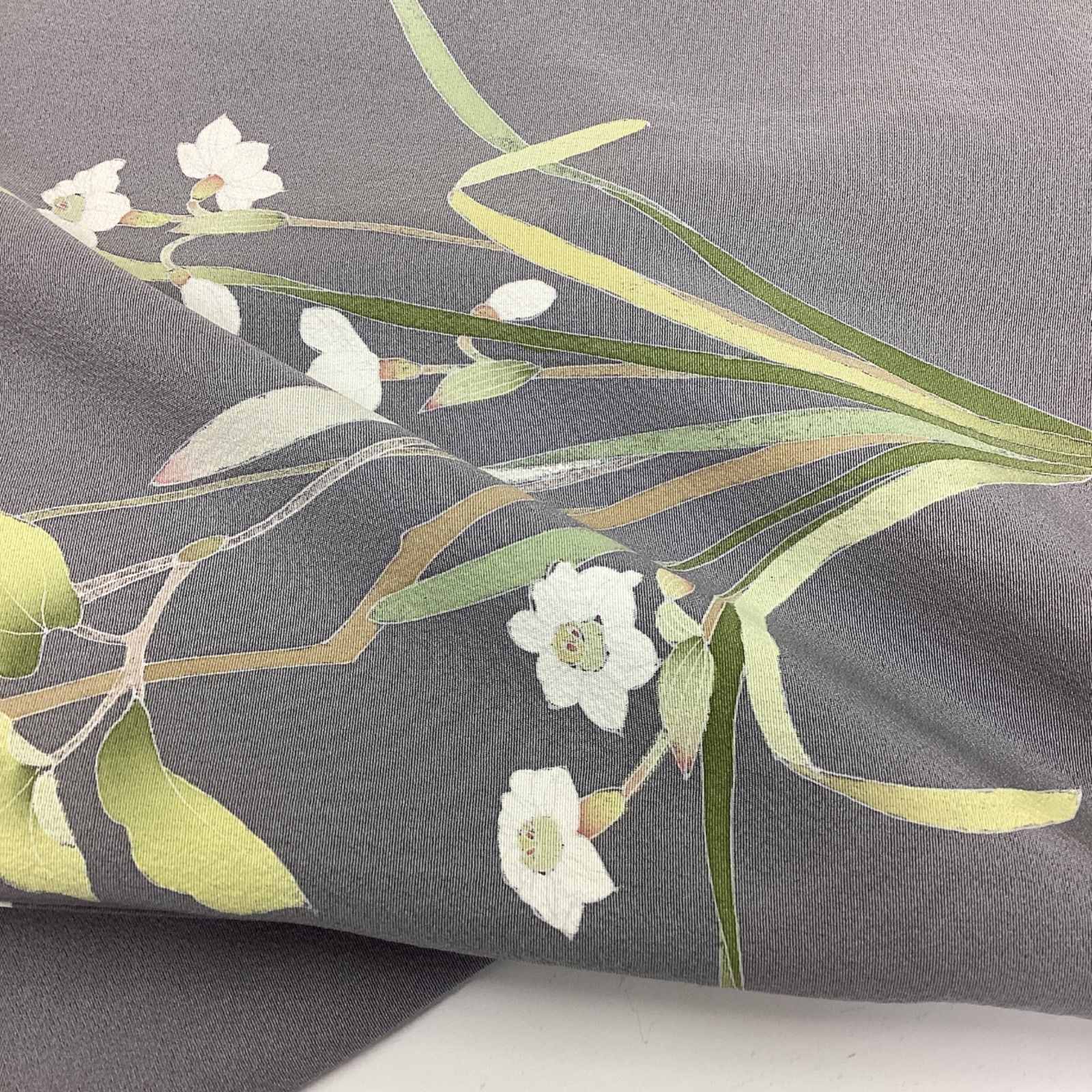 付け下げ 加賀友禅 落款入り 正絹 反物 中古品 袷着物 付け下げ 縫紋 落款 加賀友禅 ワイドサイズ 正絹R25