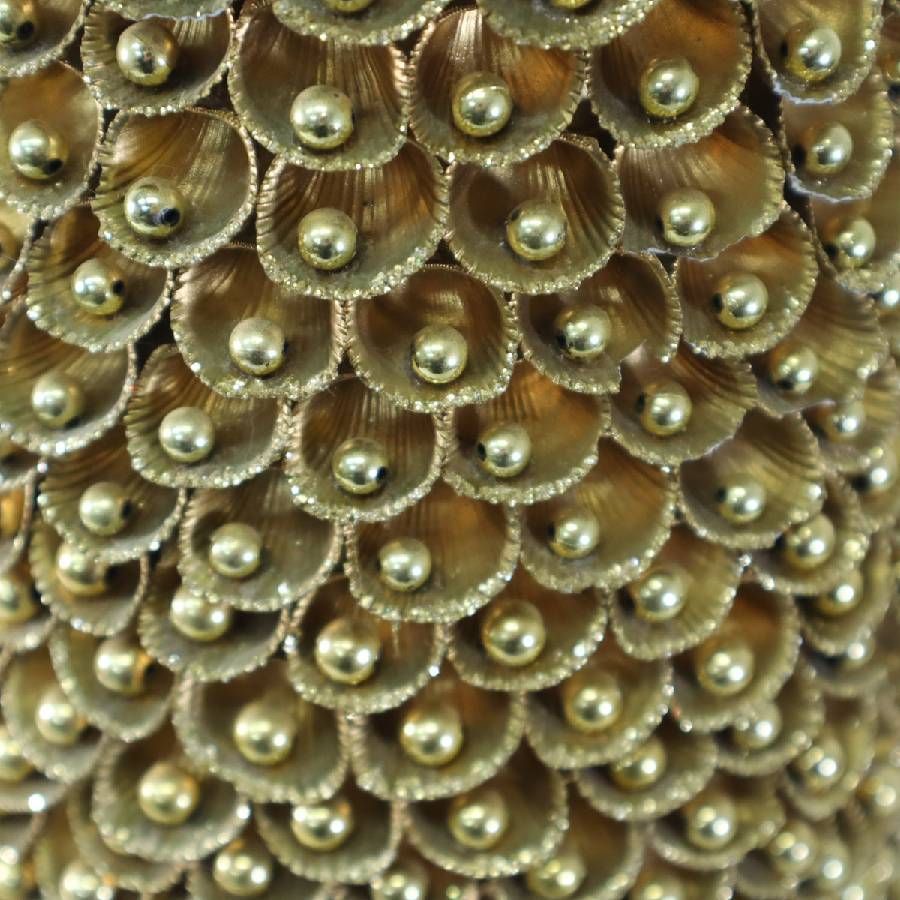  ゴールドシェル クリスマスツリー 高さ76cm 卓上 円錐形 品 エレガント 大人のクリスマス 店舗什器 302h06 バスルーム小物 置物 インテリア小物