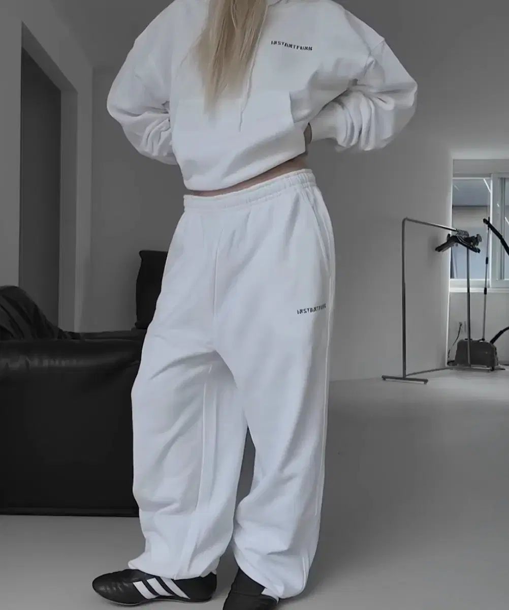 インスタントファンク フーディー - トレーニングパンツ 白