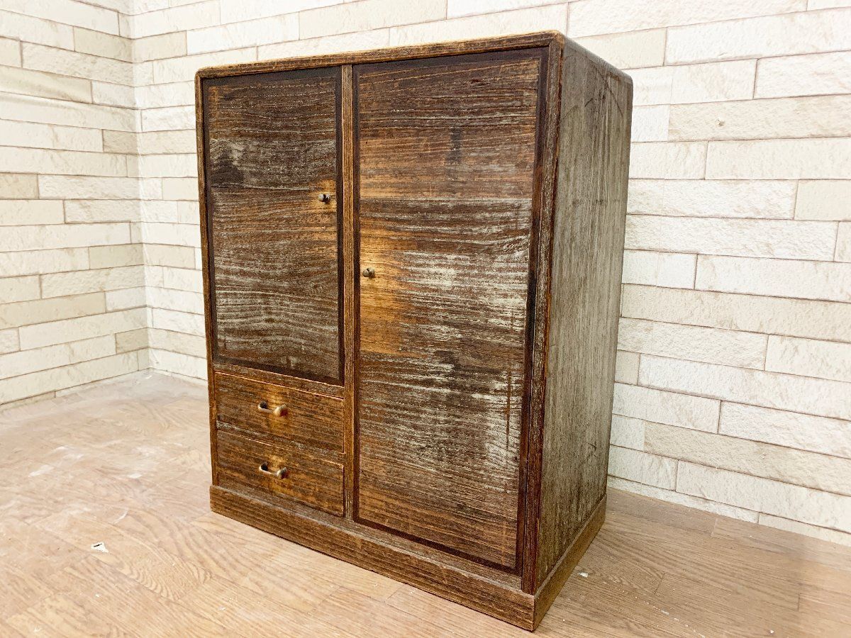 桐たんす チェスト 小物収納 卓上 和家具 昭和レトロ ヴィンテージ 箪笥 収納棚 木製 畑1170