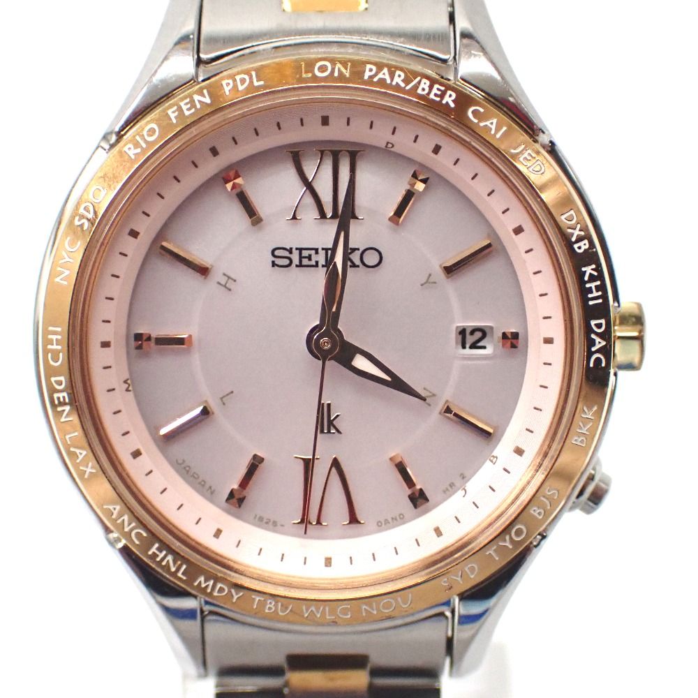 FtTh1000572 セイコー 腕時計 ルキア 1B25-0AH0 ピンク文字盤 レディース SEIKO