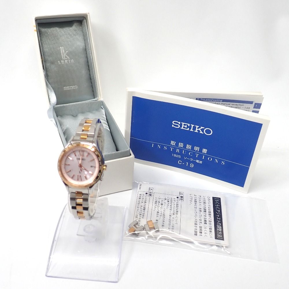 FtTh 1000572 セイコー 腕時計 ルキア 1 B 25-0 AH 0 ピンク文字盤 レディース SEIKO