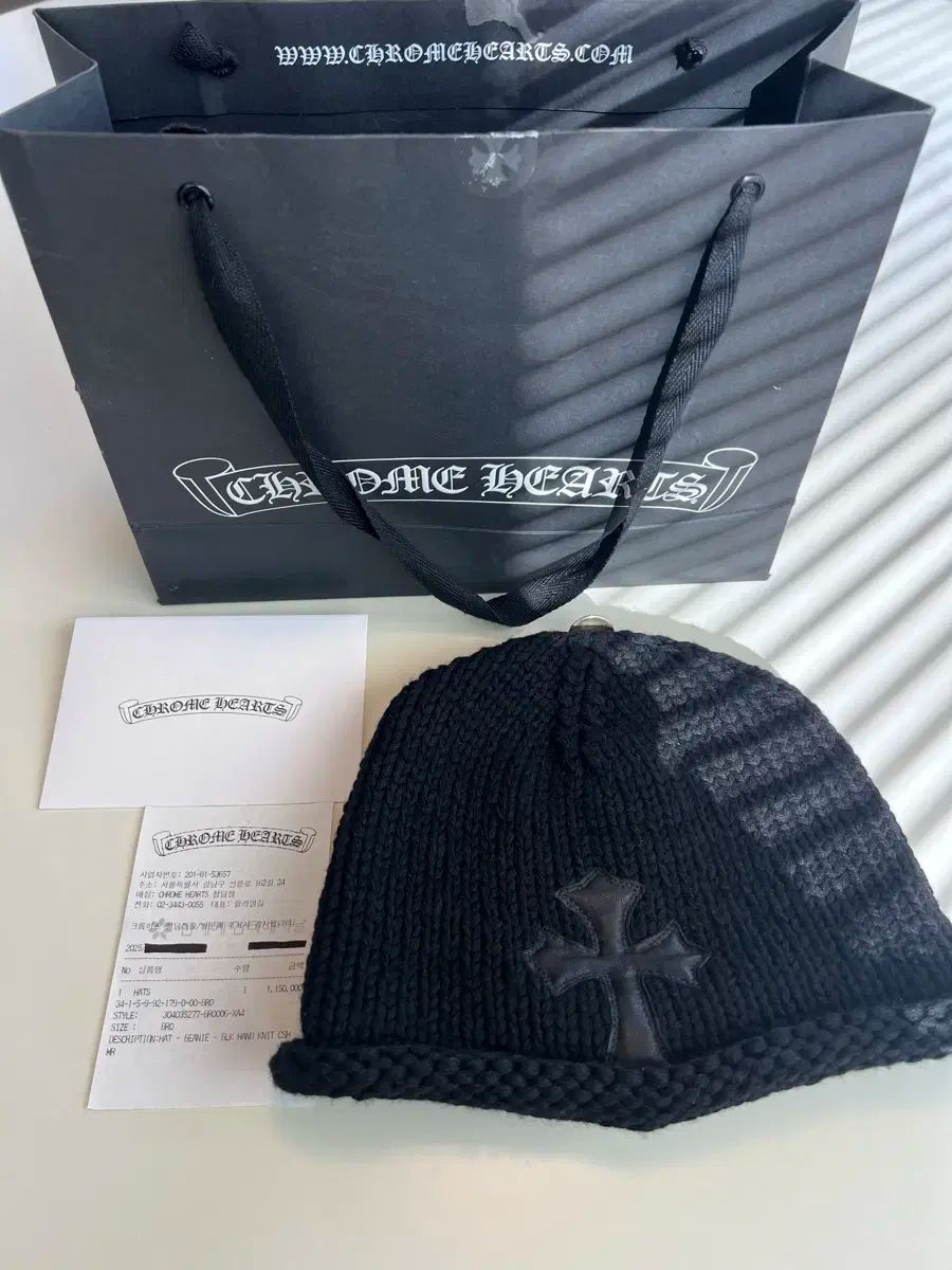 CHROME HEARTS クロムハーツ クロス パッチ カシミア ビーニー