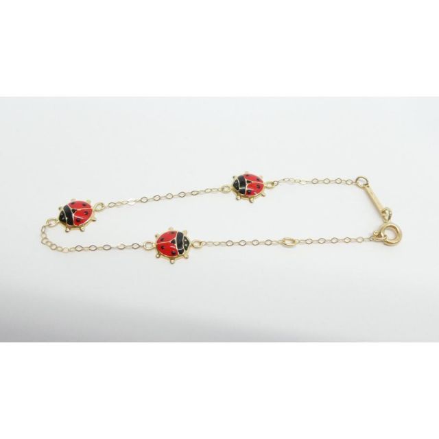 UNOAERRE ウノアエレ てんとう虫ブレスレット 750 K18 約0.9g 全長約