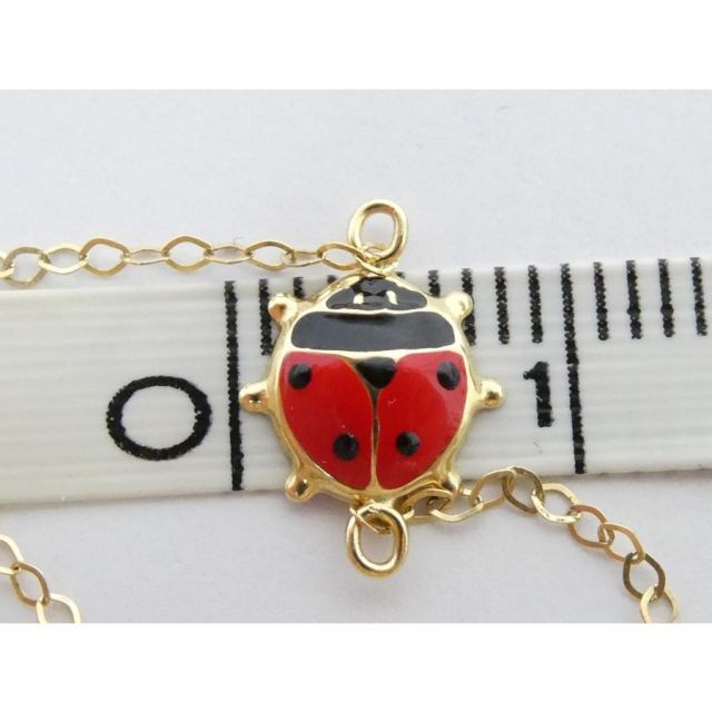 UNOAERRE ウノアエレ てんとう虫ブレスレット 750 K18 約0.9g 全長約