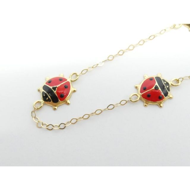 UNOAERRE ウノアエレ18Kてんとう虫ブレスレット　未使用　完売品 UNOAERRE ウノアエレ てんとう虫ブレスレット 750 K18 約0.9g 全長約