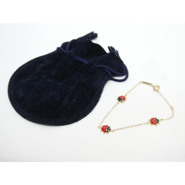 UNOAERRE ウノアエレ てんとう虫ブレスレット 750 K18 約0.9g 全長約