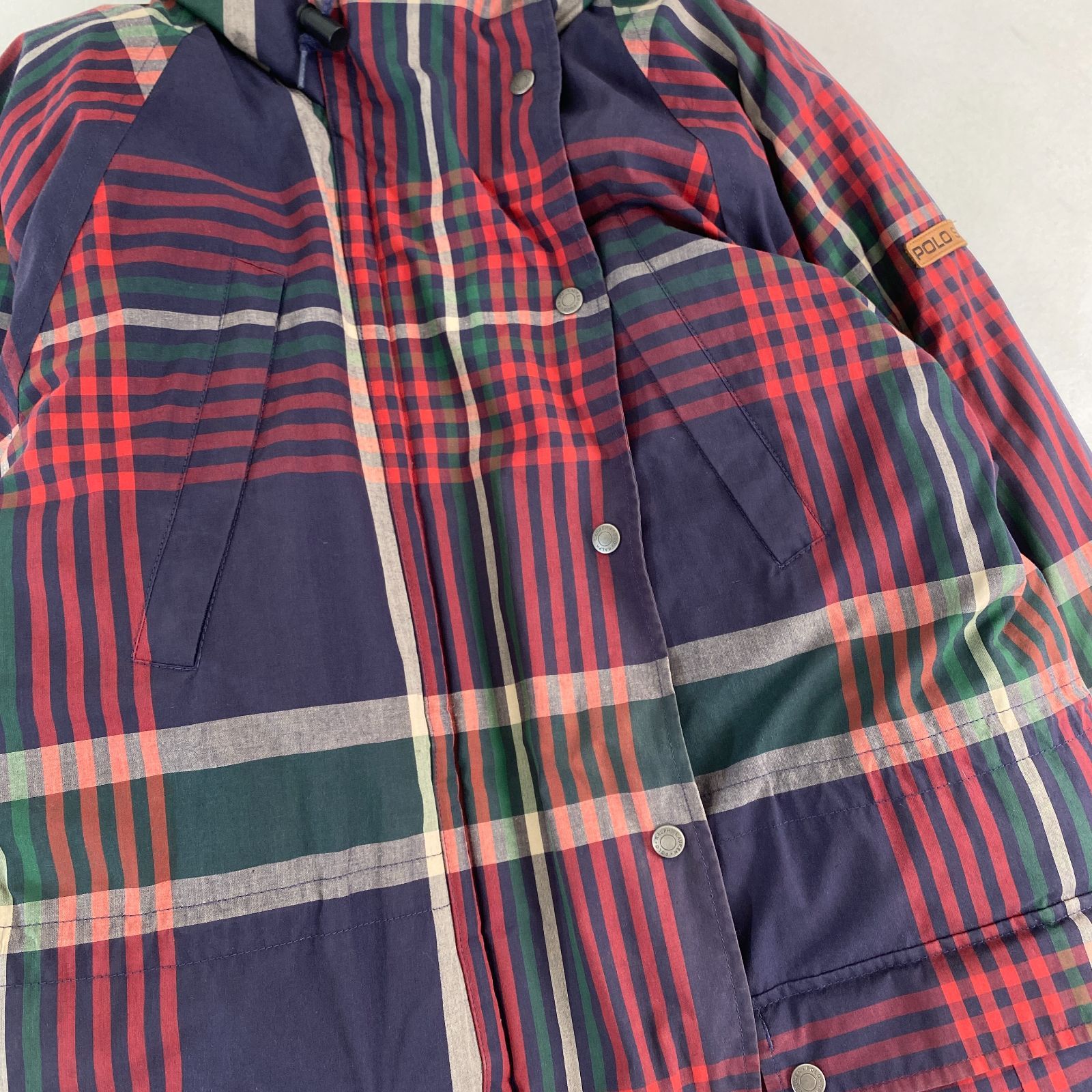 ポロラルフローレン ダウンジャケット 90s polosport チェック Polo by 