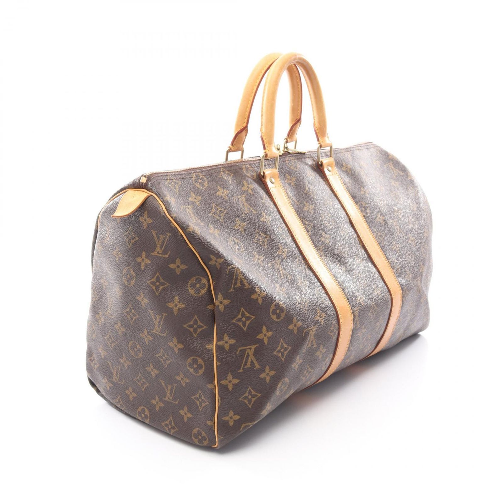 ルイ ヴィトン LOUIS VUITTON ボストンバッグ キーポル45 M41428 PVCコーティングキャンバス レザー キーポル45 ユニセックス Used B