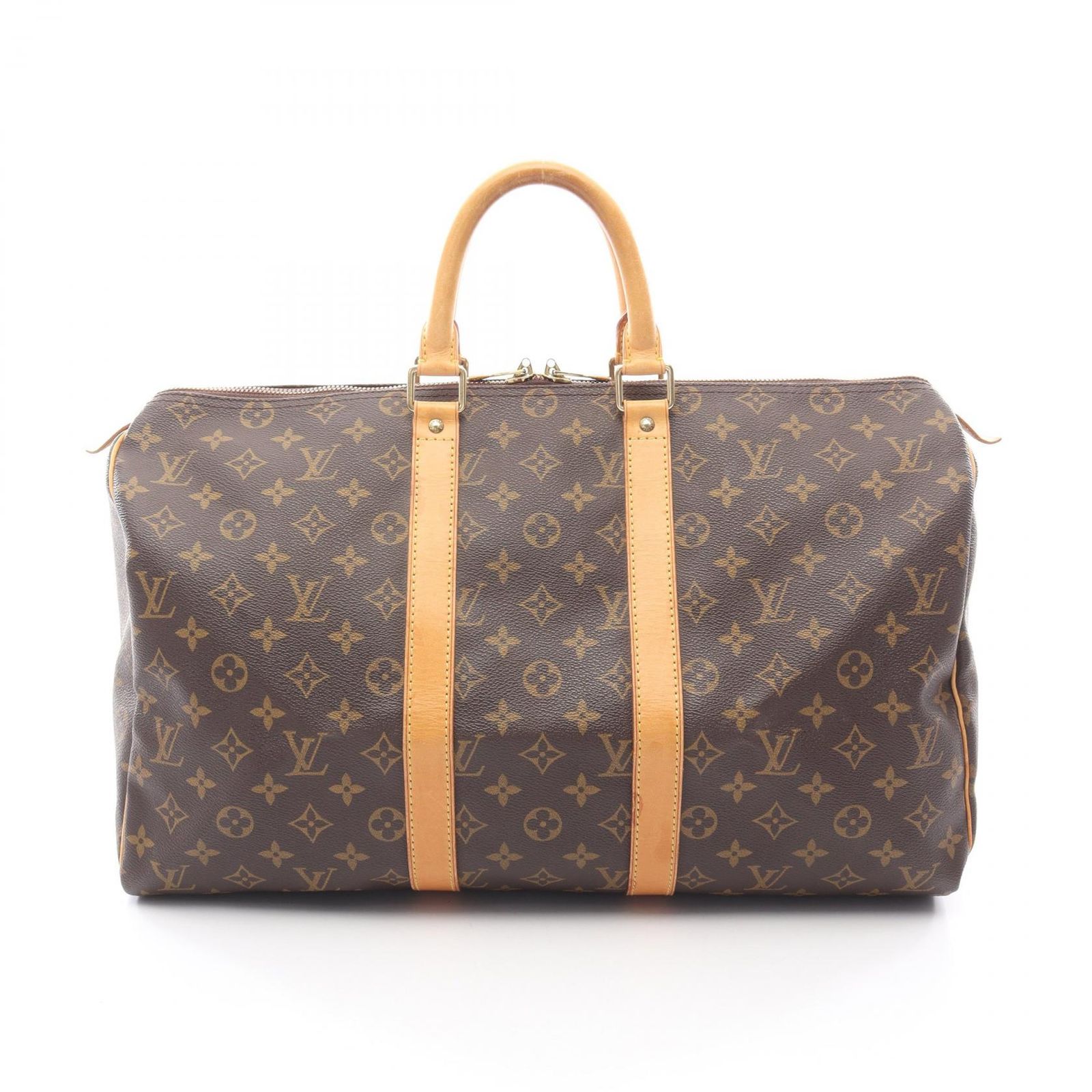 ルイ ヴィトン LOUIS VUITTON ボストンバッグ キーポル45 M41428 PVCコーティングキャンバス レザー キーポル45 ユニセックス Used B