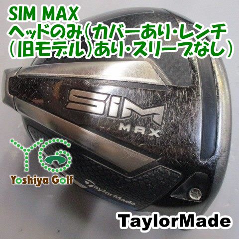 ドライバー テーラーメイド SIM MAX ヘッドのみ カバーあり レンチ 旧モデル あり スリーブなし 10.5 136298