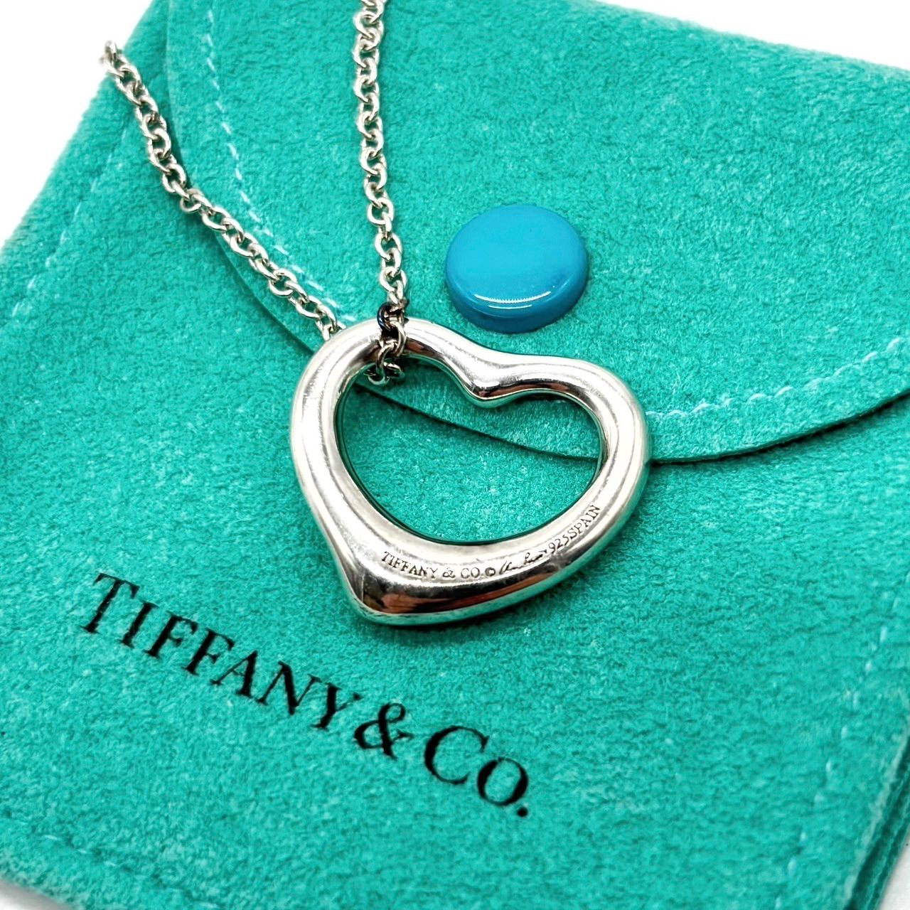 良品】 TIFFANY&Co ティファニーアンドコー ハート チェーンネックレス 