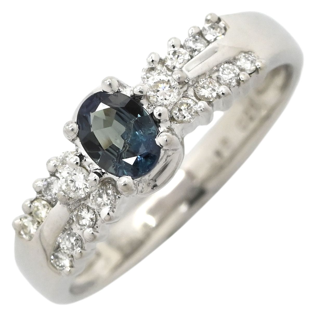 リング 指輪 アレキサンドライト ダイヤリング Pt900 アレキサンドライト ダイヤモンド プラチナシルバー 11号