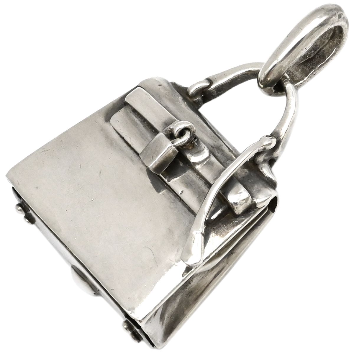 エルメス HERMES ペンダントトップ アミュレット ケリー シルバー925 シルバー ネックレストップ チャーム ピルケース AG925