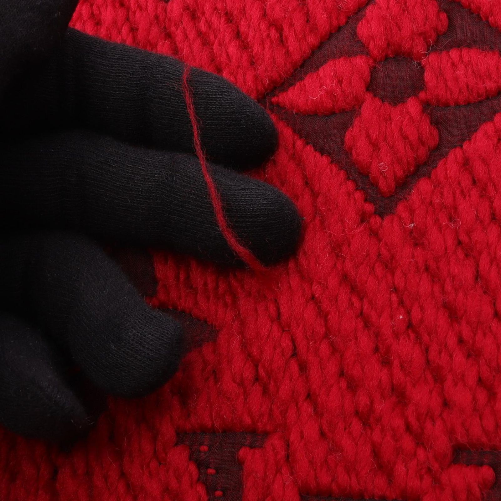  ルイ ヴィトン LOUIS VUITTON マフラー エシャルプ ロゴマニア ルビー M 72432 RD ウール シルク エシャプ レディース A マフラー 小物