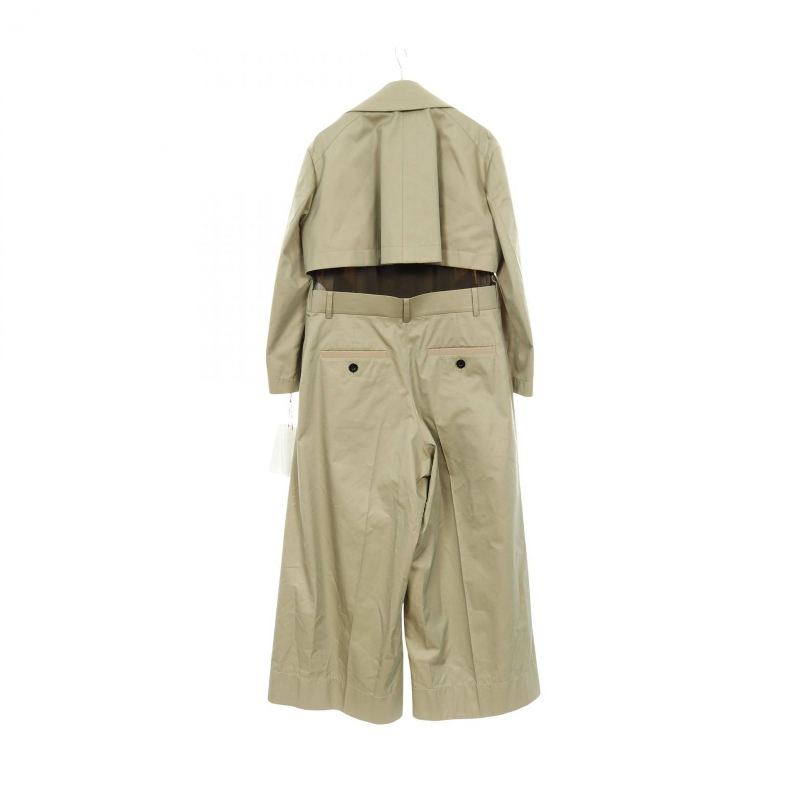 サカイ Sacai ツナギ ドッキングトレンチコート 20-04998 コットン トレンチコート レディース Used A