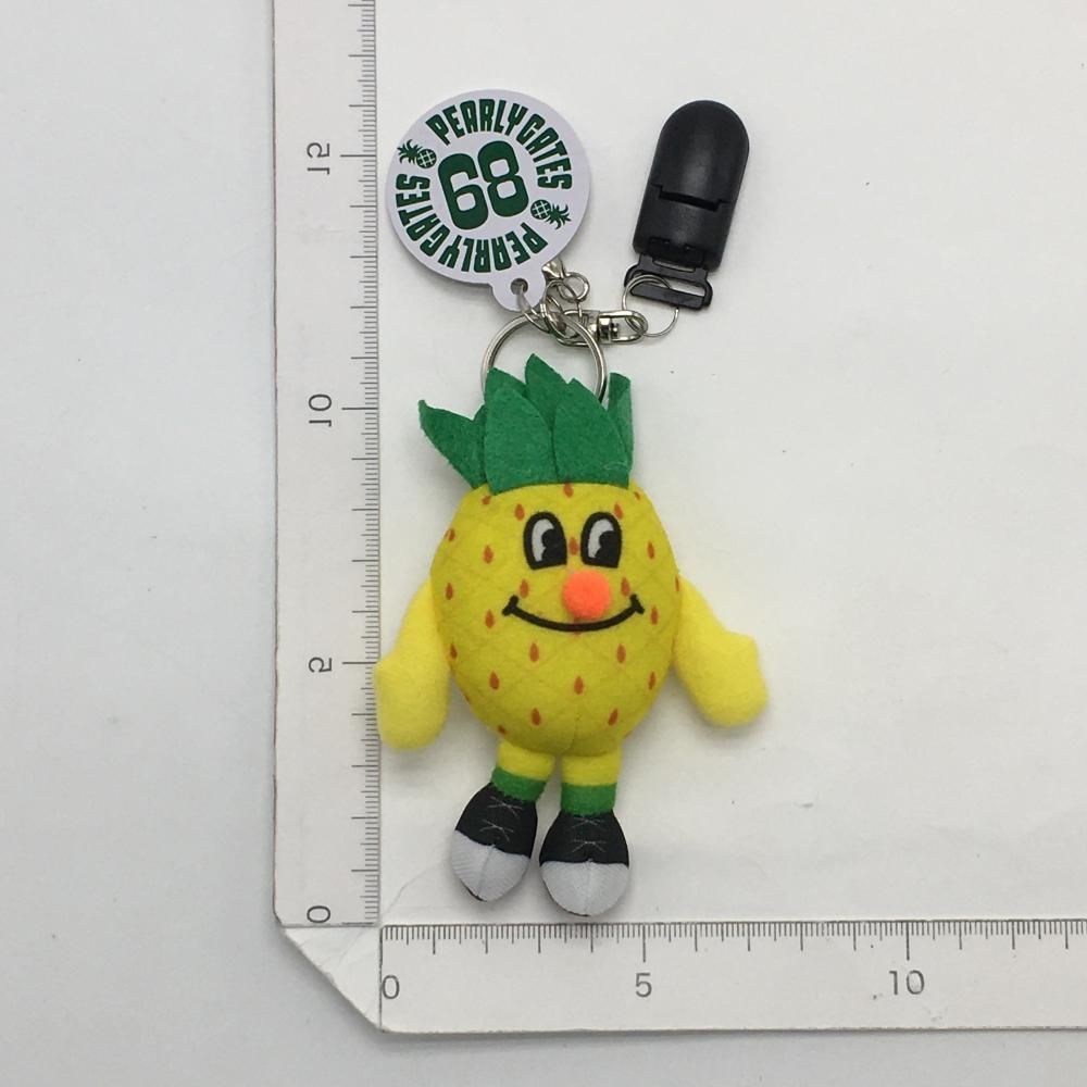 超美品】パーリーゲイツ キーホルダー イエロー×グリーン パイナップル 