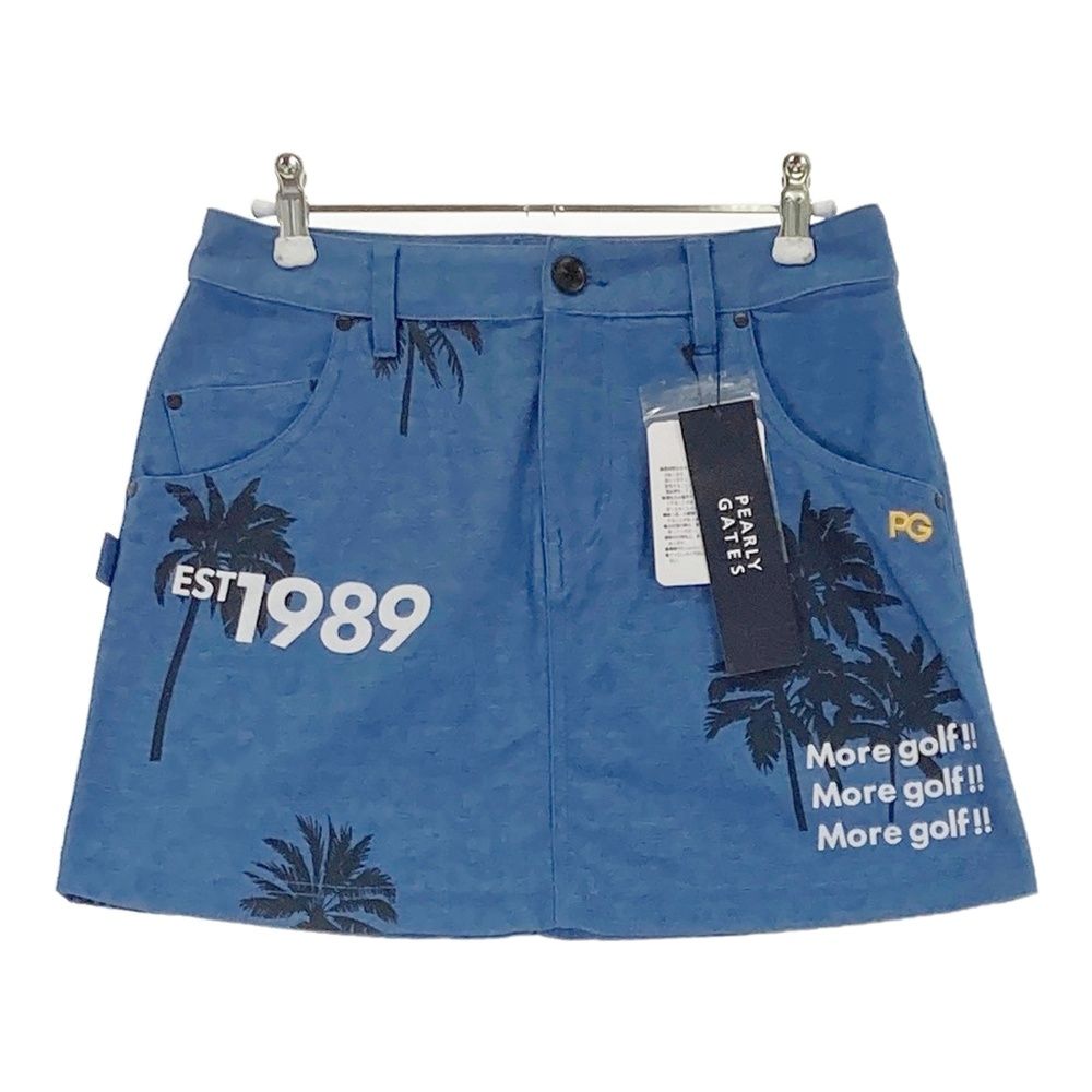 サイズ 0 PEARLY GATES パーリーゲイツ デニム風スカート ネイビー系 240101557707 ゴルフウェア レディース ストスト
