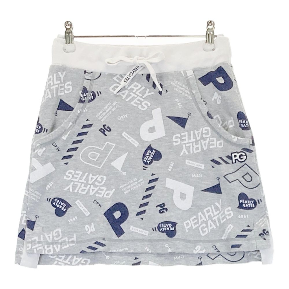 サイズ 00 PEARLY GATES パーリーゲイツ スカート ロゴ総柄 グレー系 240101557819 ゴルフウェア レディース ストスト