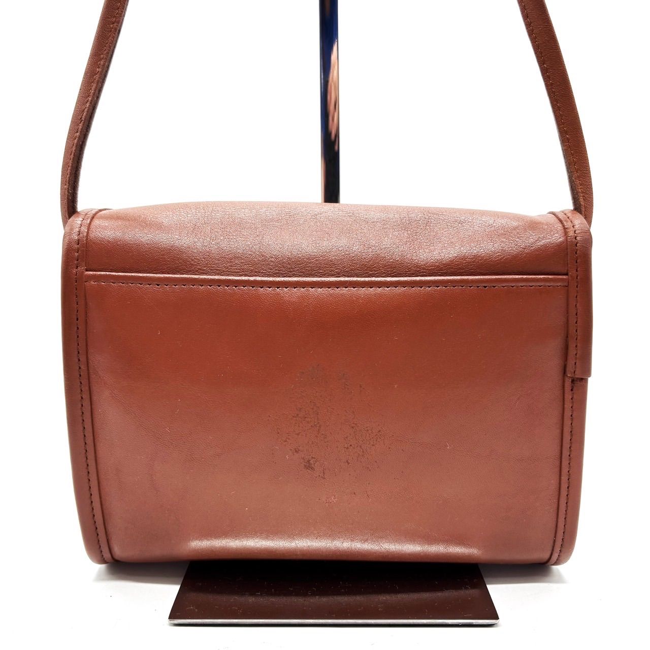 良品】 old coach y2k turn lock shoulderbag brown gold ladies men