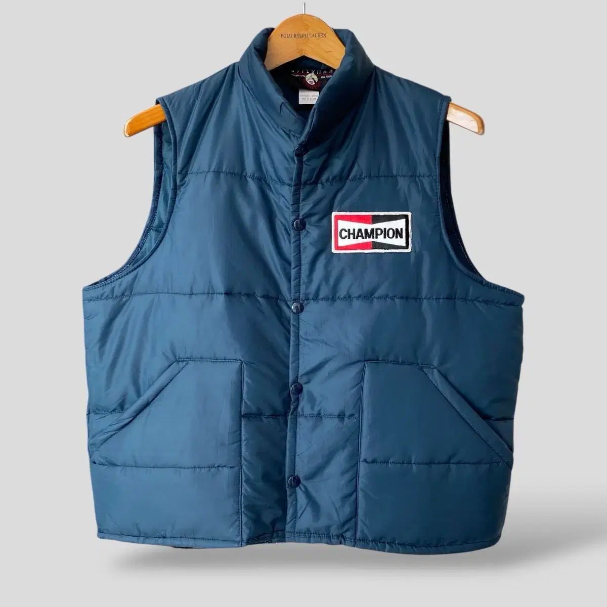 M ヴィンテージ チャンピオン パッチ ダウンベスト