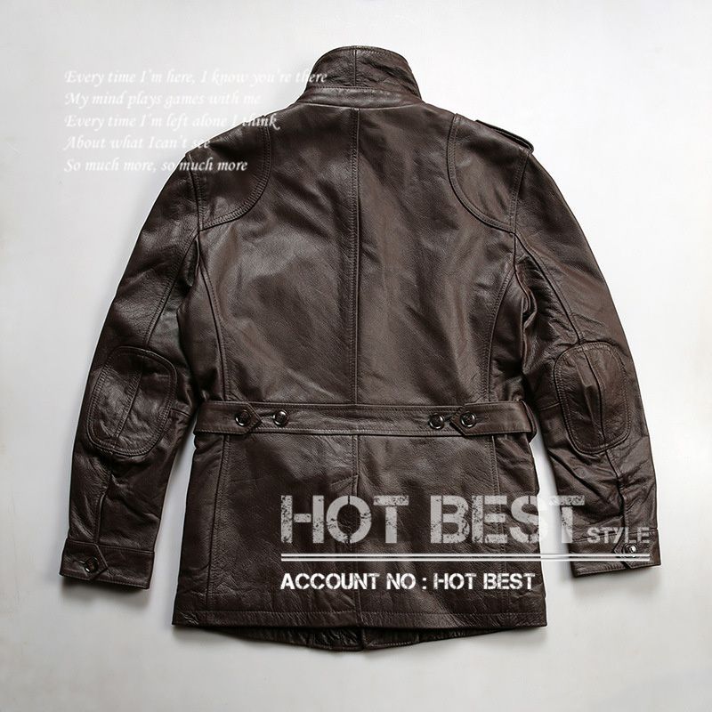 お値下 1.1mm カウハイド 復刻50 スタイル サファリジャケット M65タイプ 革ジャン ヴィンテージ イタリアンレザー 牛革