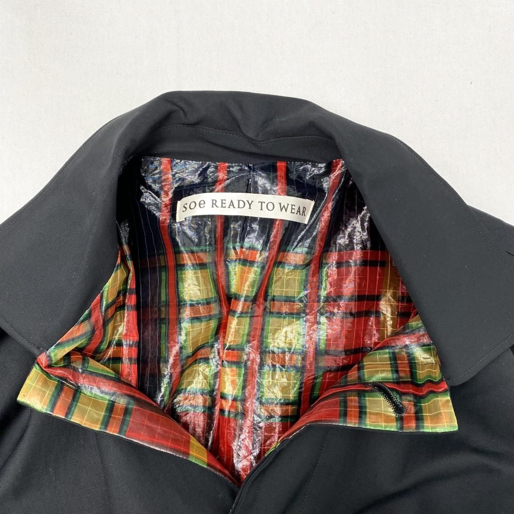 中古】soe READY TO WEAR ステンカラー ジャケット ブラック サイズ0
