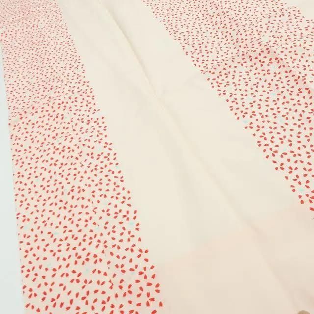 百華❀Y3632◇美品 正絹 単衣 袖無双 居敷当て付 手縫い仕立て 桜