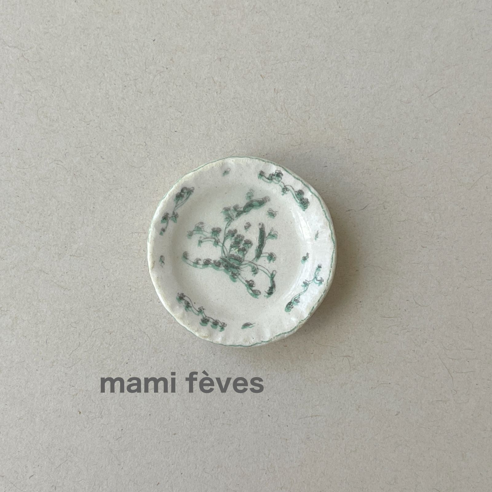 フェーヴ クラシック皿⑥ 1996年 フランス フェーブ ミニチュア陶器