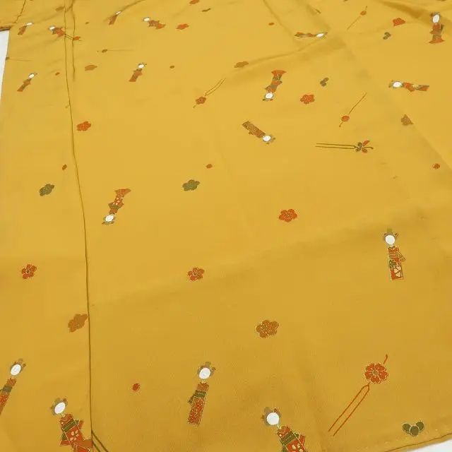 百華❀Y3634◇美品 正絹 単衣 やまと誂製 袖無双 居敷当て・半襟付