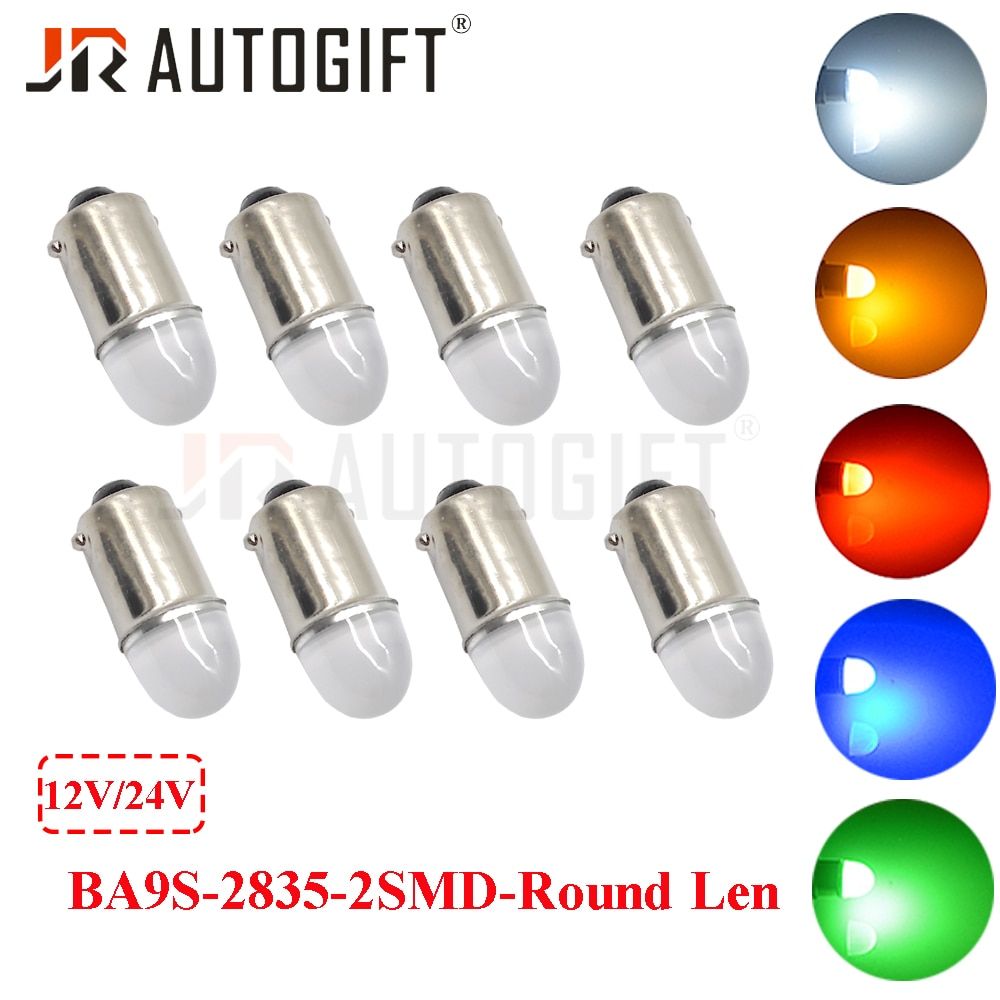 100 PCS 車用 Ba 9 s ソケット T 4 w 2835 2 SMD LED 自動 ウェッジ マーカー DC 12 V 24 白 VP_4