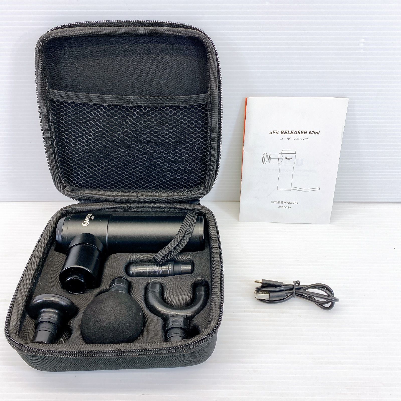 uFit RELEASER Mini マッサージガン 筋膜リリースガン 軽量 コンパクト 可動品