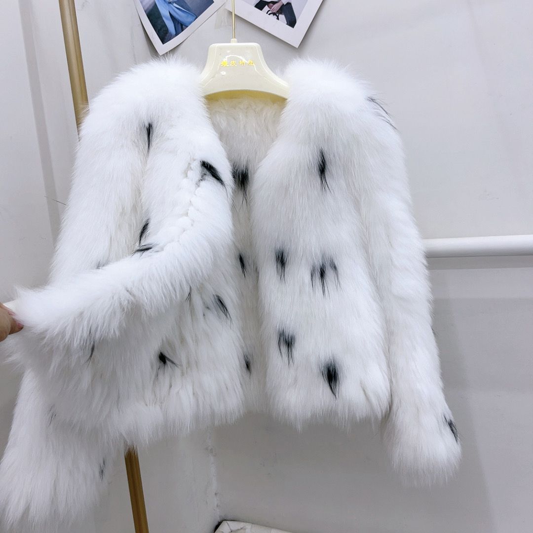 お洒落冬レディース毛皮コート 品コートフォックスコート