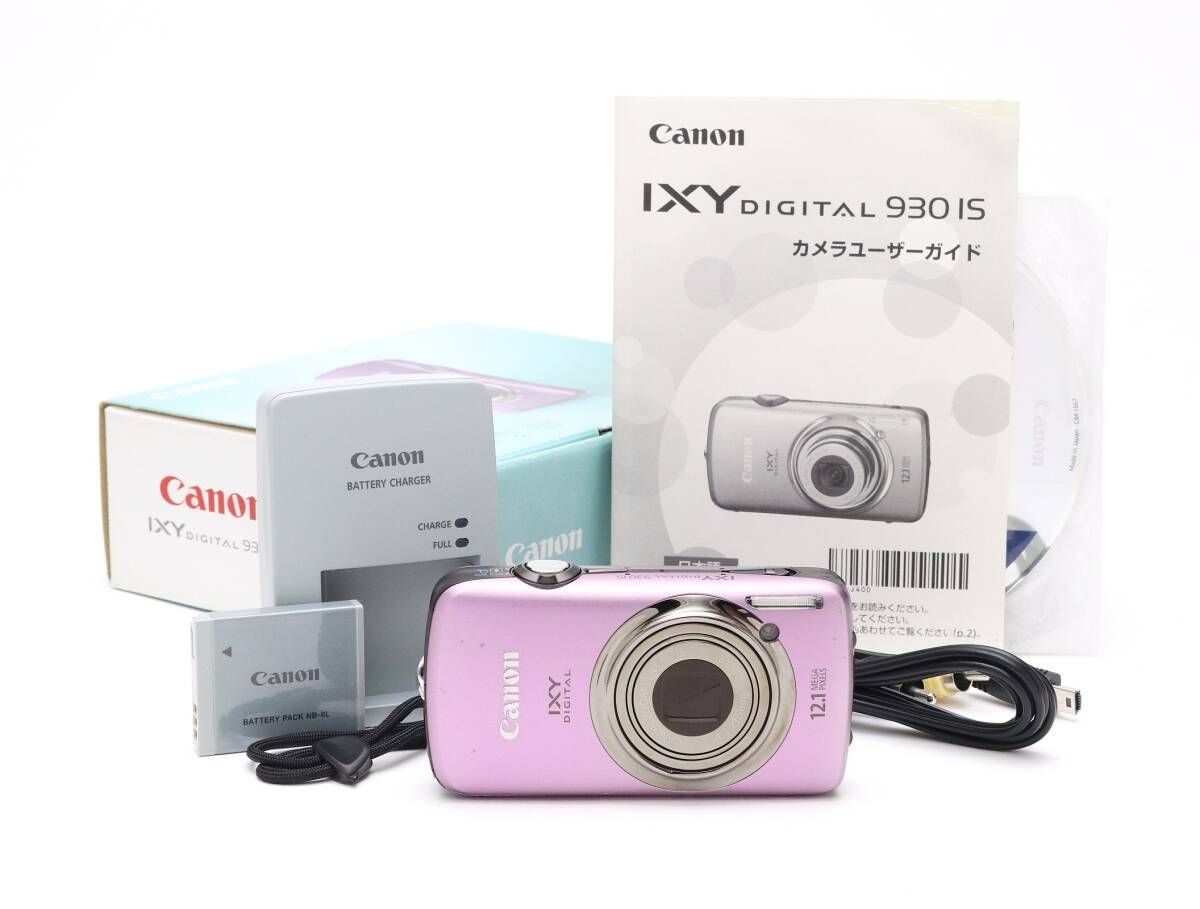 B 並品 Canon キヤノン IXY DIGITAL 930 IS パープル 初期不良返品対応 111-89