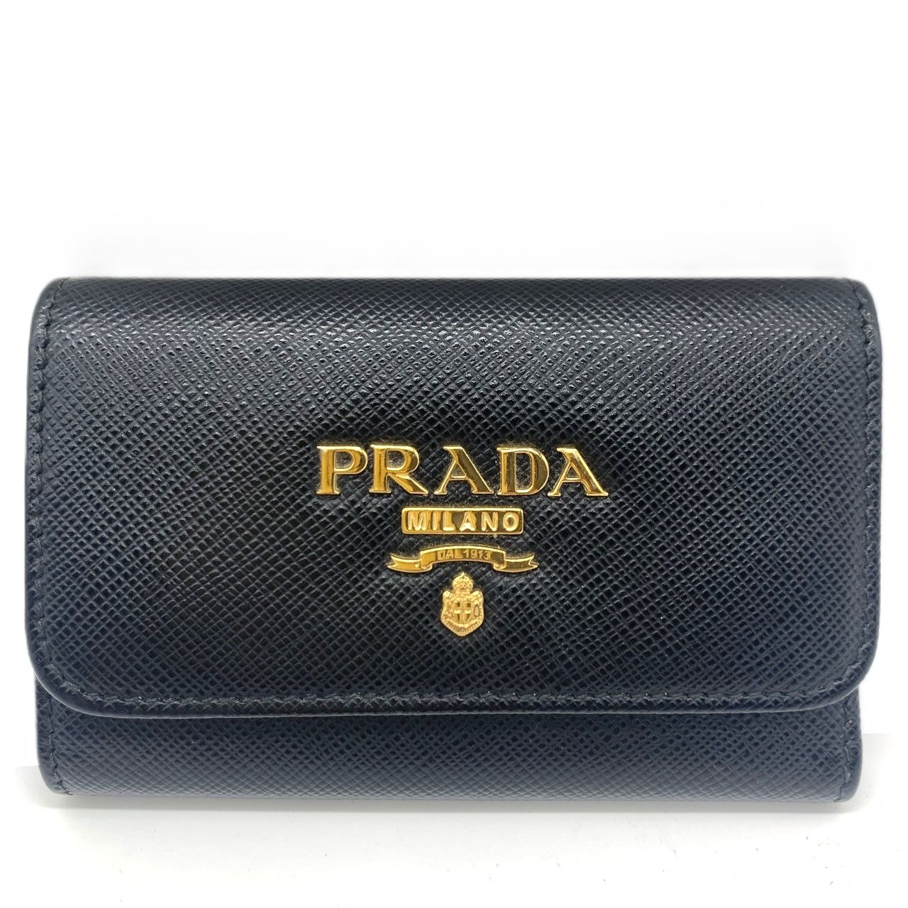 プラダ サフィアーノレザー 4連 キーケース ブラック PRADA Aランク
