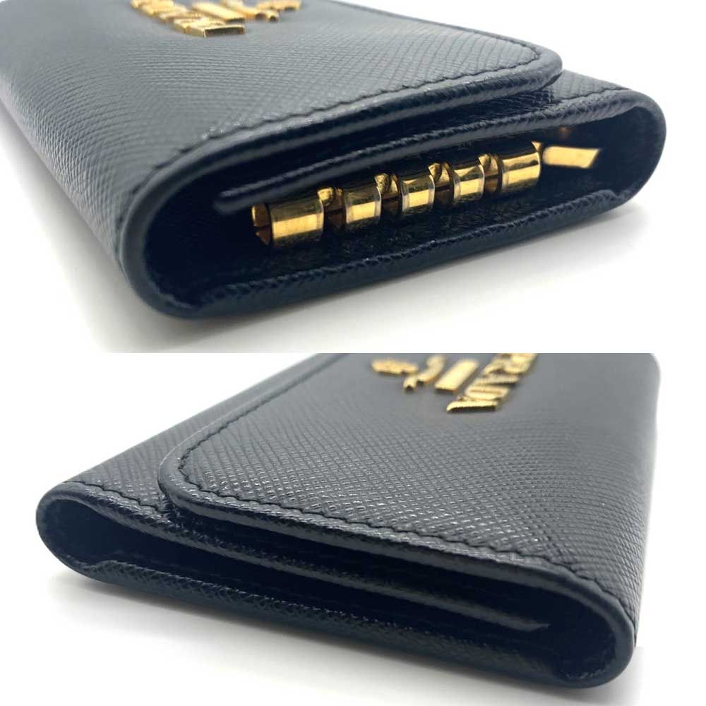 プラダ サフィアーノレザー 4連 キーケース ブラック PRADA Aランク
