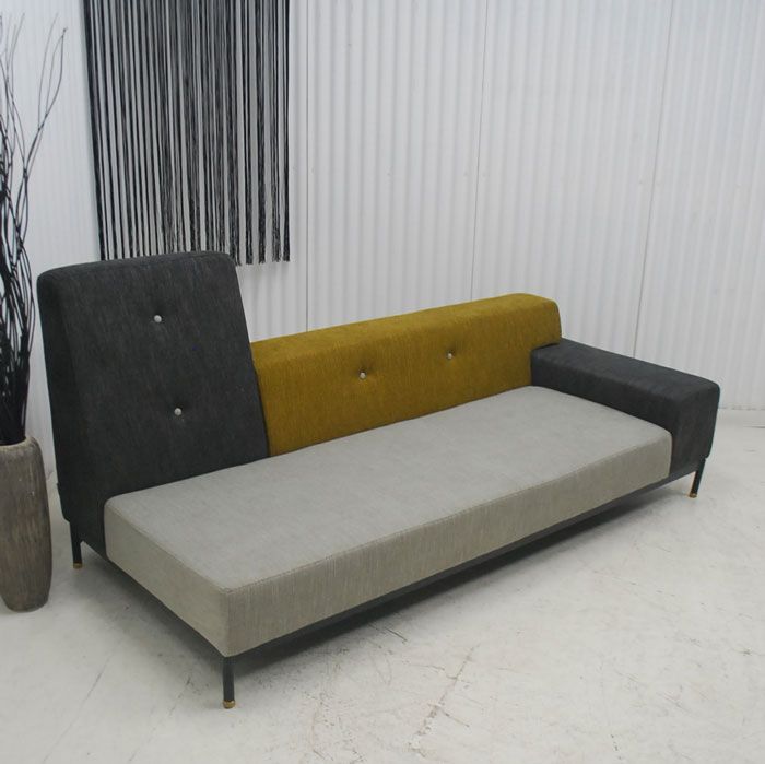 アウトレット 現品限り 一部 大 アシンメトリーデザイン ユーモアのあるお洒落なデザインソファー ファブリック 241102 テット3p左肘