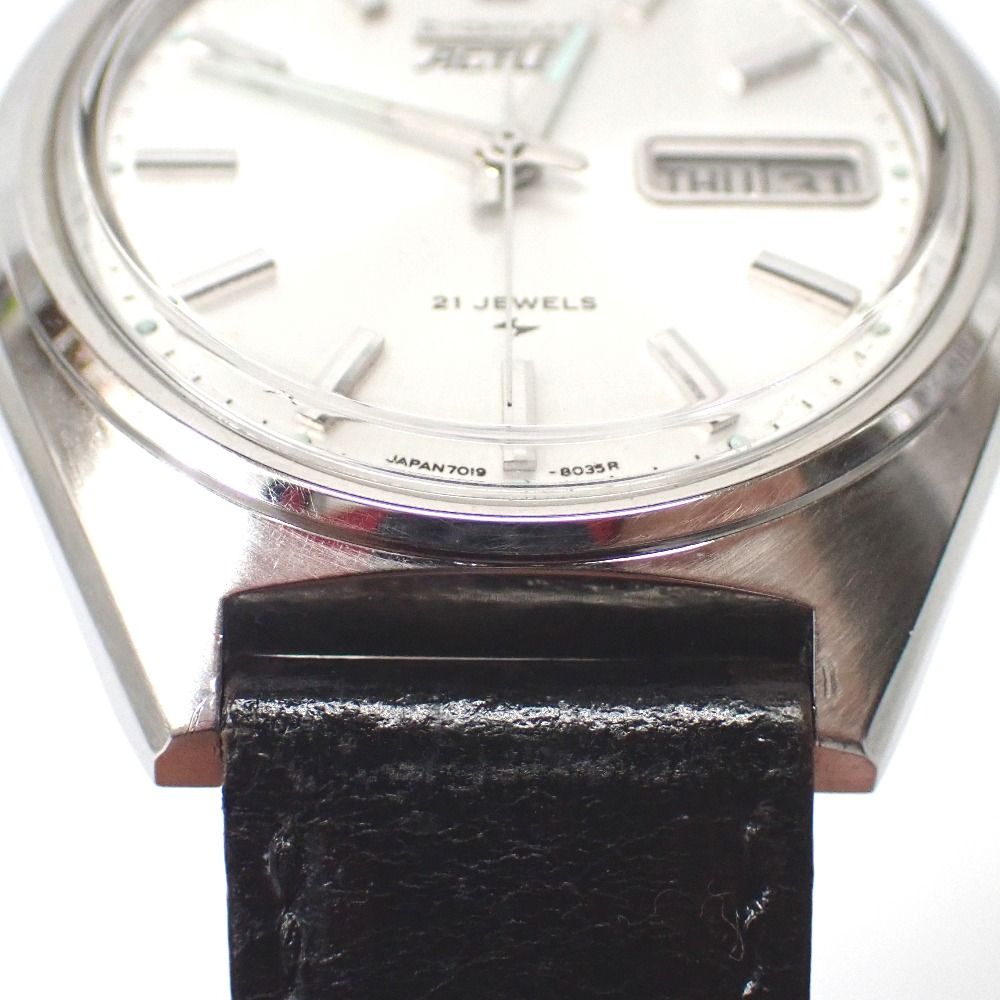  FtTh 656703 セイコー 腕時計 自動巻き アクタス 7019 8010 白文字盤 メンズ SEIKO その他 時計