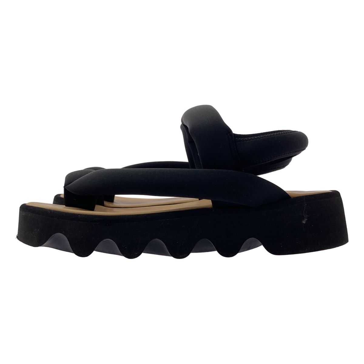 ISSEY MIYAKE イッセイミヤケ × UNITED NUDE Bounce Sandal サンダル 38 ブラック ベージュ レディース