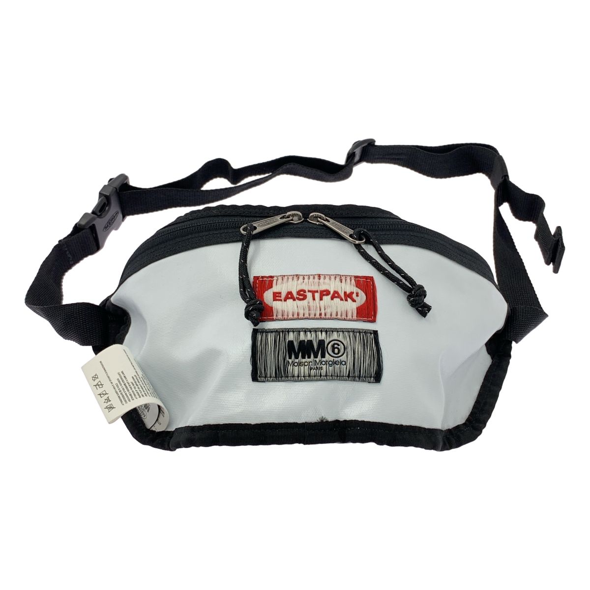 MM6 Maison Margiela エムエムシックスメゾンマルジェラ × EASTPAK reversible リバーシブル ウエストバッグ ホワイト ブラック レディース