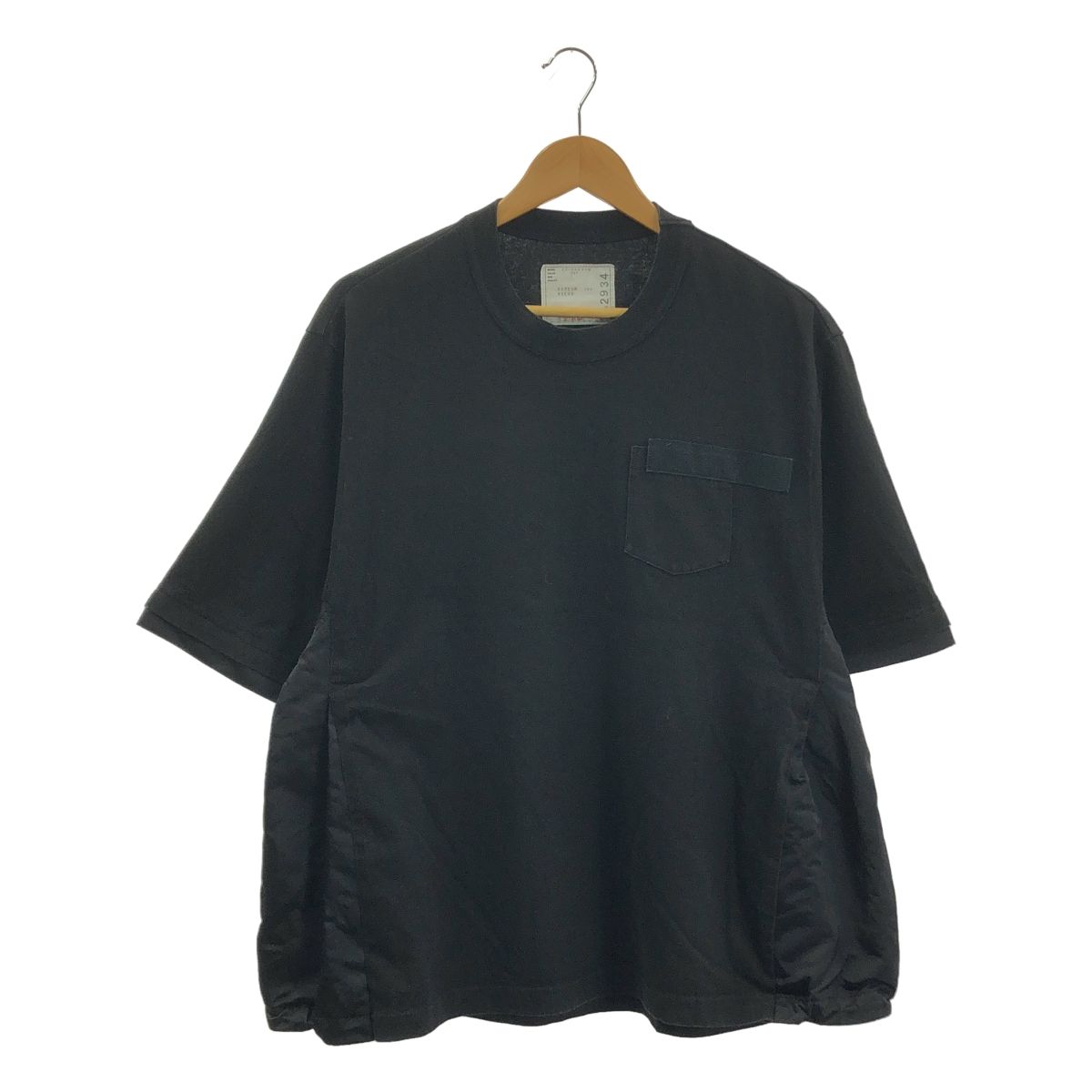 sacai / サカイ | 2022SS | ナイロンツイル 人気 ミックス Tシャツ | 1