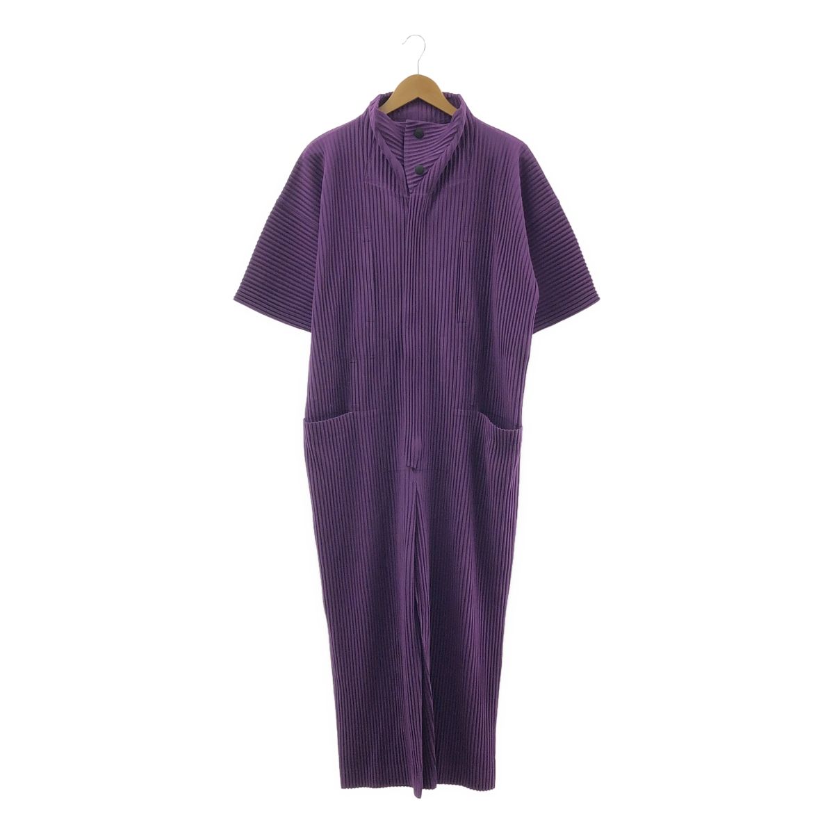 HOMME PLISSE ISSEY MIYAKE オムプリッセイッセイミヤケ 2025SS JUMPSUITS プリーツ ジャンプスーツ オールインワン パンツ 1 パープル メンズ
