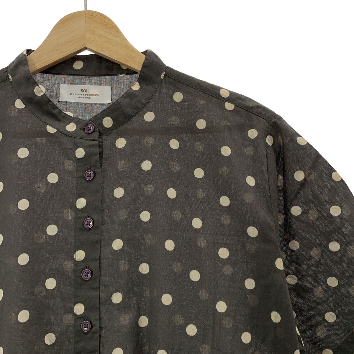SOIL / ソイル | ドット 総柄 ギャザー ボリューム ポケット付き