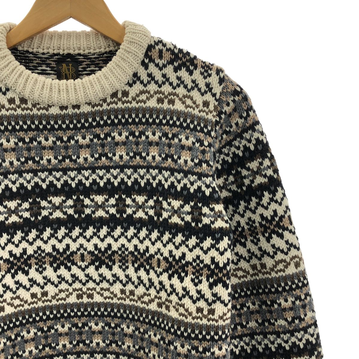 BATONER / バトナー | フェアアイル クルーネック ニット | 1 | マルチ